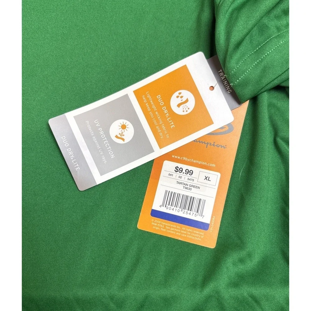 Champion Training Duo Dry Lite T-shirt Forest Green Short Sleeve Men's Size XL - Picture 8 of 8